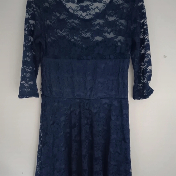 Vintage Style Blue Lace Dress - Picture 5 of 5